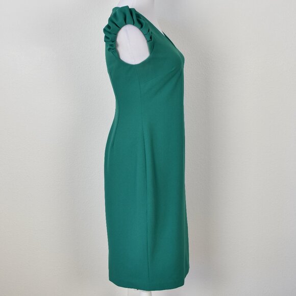 Calvin Klein Puff Sleeve V-Neck Sheath Dress - 4 - Picture 9 of 10